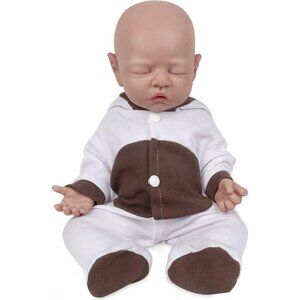 🆕 18Inch Realistic Full Body Silicone Eye Closed Baby Doll Real Baby Dolls Girl